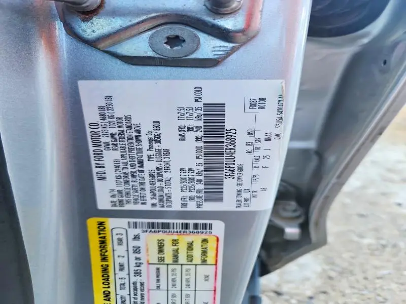 2014 FORD FUSION S HYBRID  