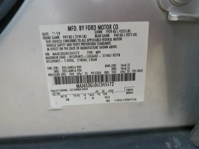 2020 FORD ECOSPORT SE  