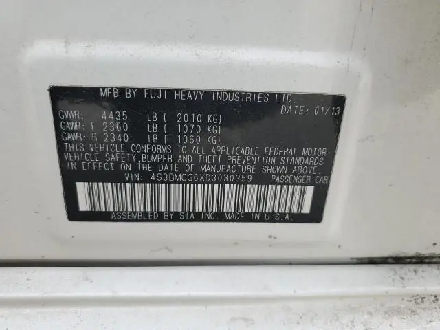 2013 SUBARU LEGACY 2.5I PREMIUM  