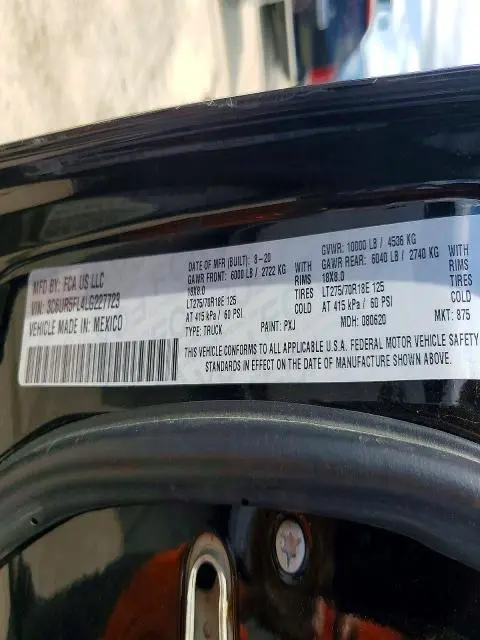 2020 RAM 2500 LARAMIE  