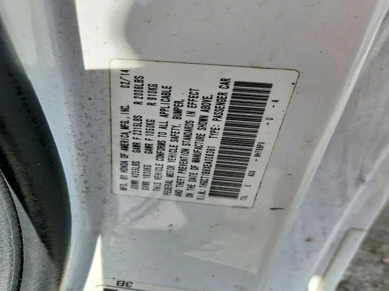 2014 HONDA ACCORD EXL  
