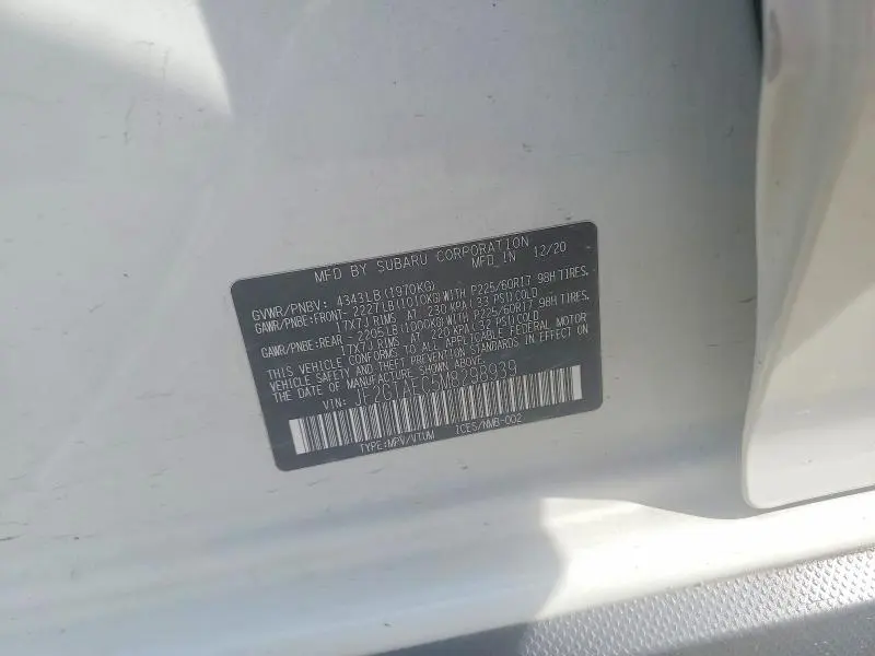 2021 SUBARU CROSSTREK PREMIUM  
