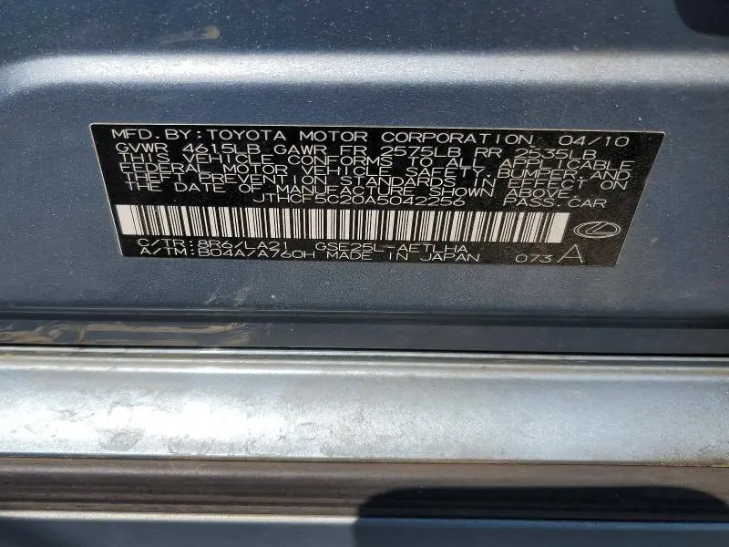2010 LEXUS IS 250  