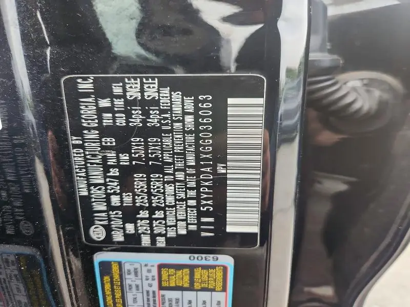 2016 KIA SORENTO SX LIMITED  