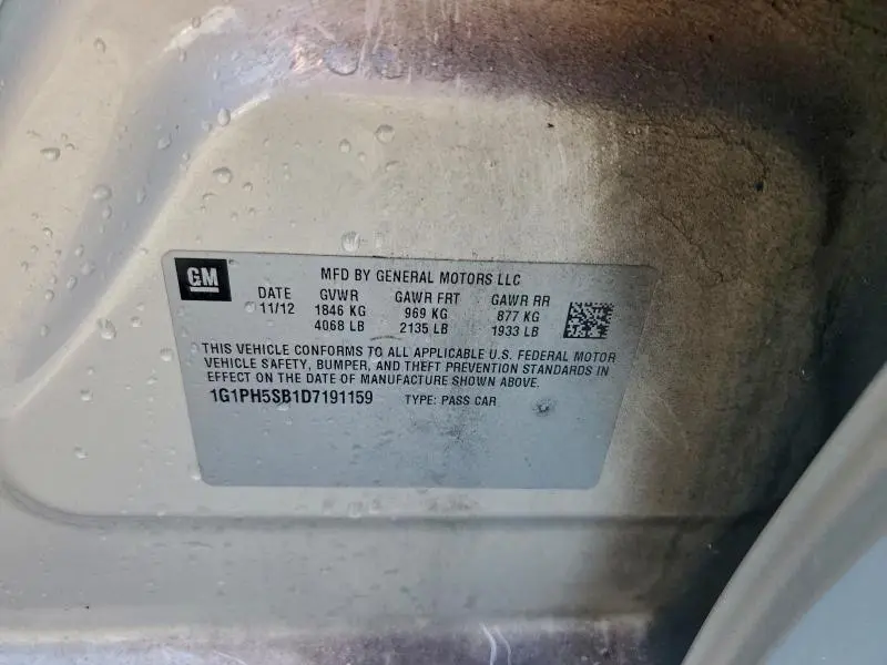 2013 CHEVROLET CRUZE ECO  