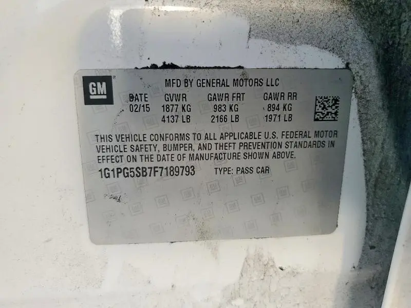 2015 CHEVROLET CRUZE LTZ  