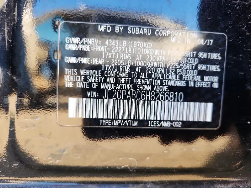 2017 SUBARU CROSSTREK PREMIUM  