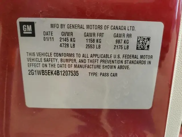 2011 CHEVROLET IMPALA LT  