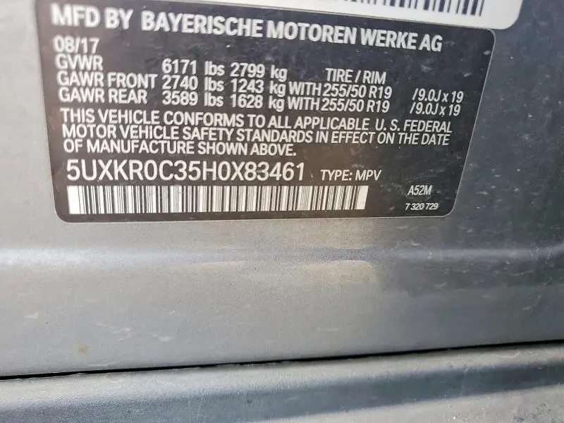 2017 BMW X5 XDRIVE35I  