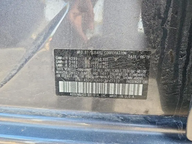 2019 SUBARU IMPREZA   