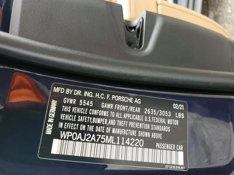 2021 PORSCHE PANAMERA BASE  