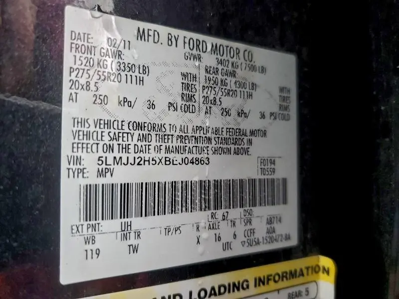 2011 LINCOLN NAVIGATOR   