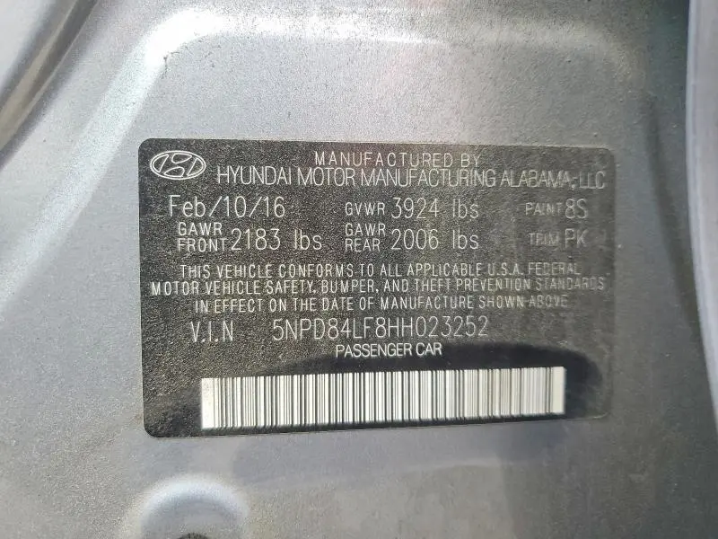 2017 HYUNDAI ELANTRA SE  