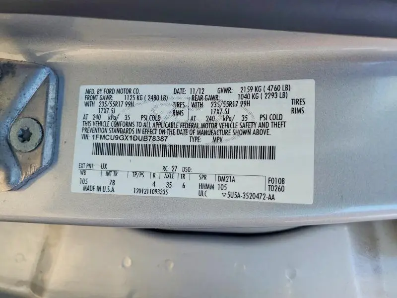 2013 FORD ESCAPE SE  