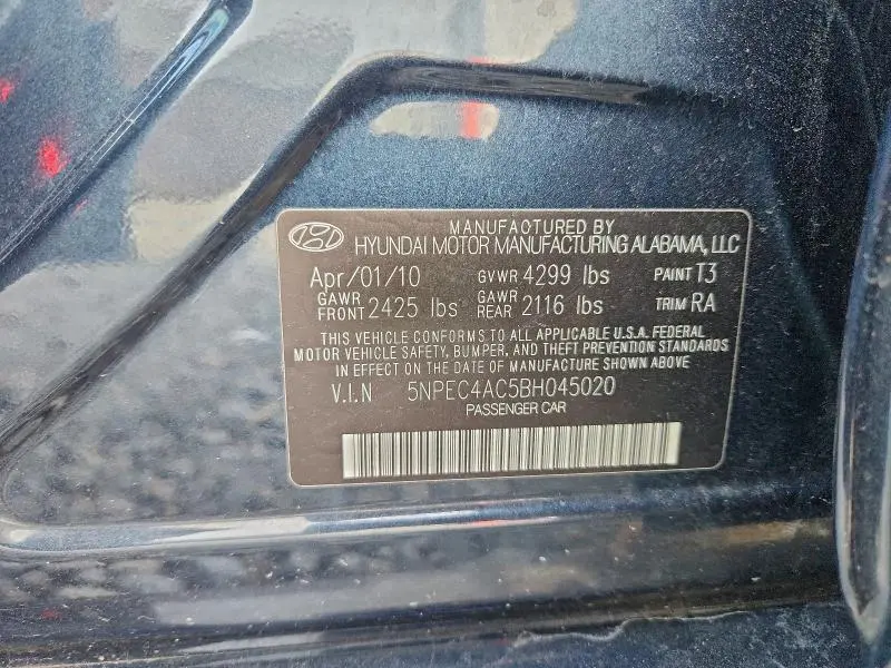 2011 HYUNDAI SONATA SE  