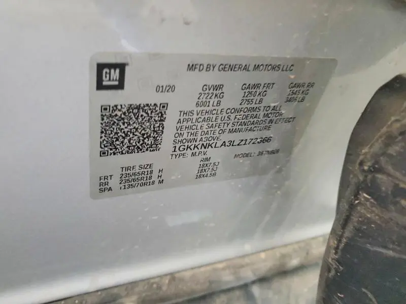 2020 GMC ACADIA SLE  