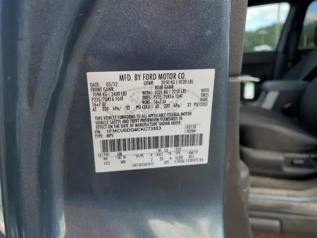 2012 FORD ESCAPE XLT  