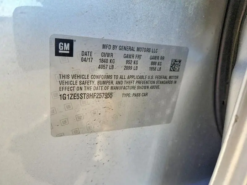 2017 CHEVROLET MALIBU LT  