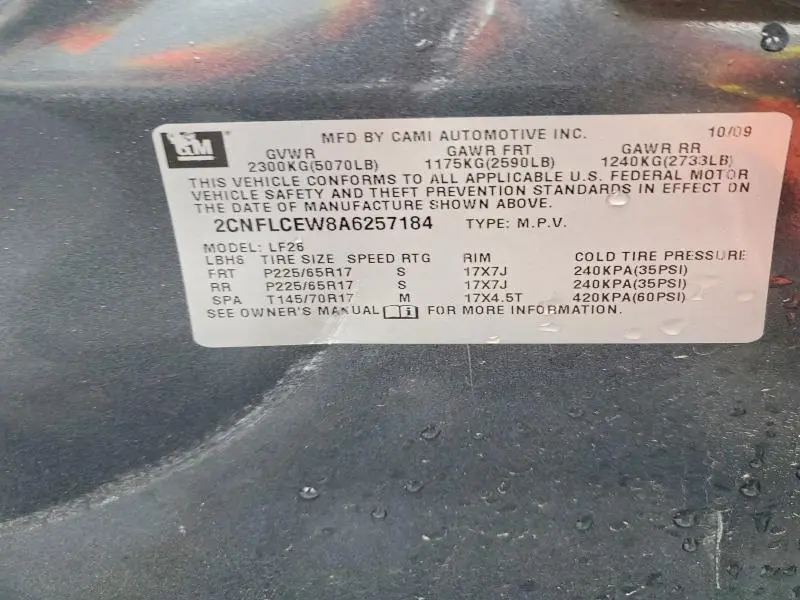 2010 CHEVROLET EQUINOX LS  