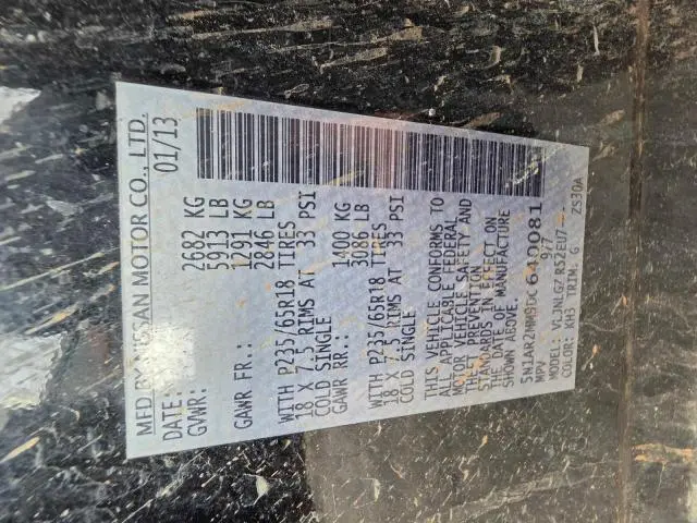 2013 NISSAN PATHFINDER S  