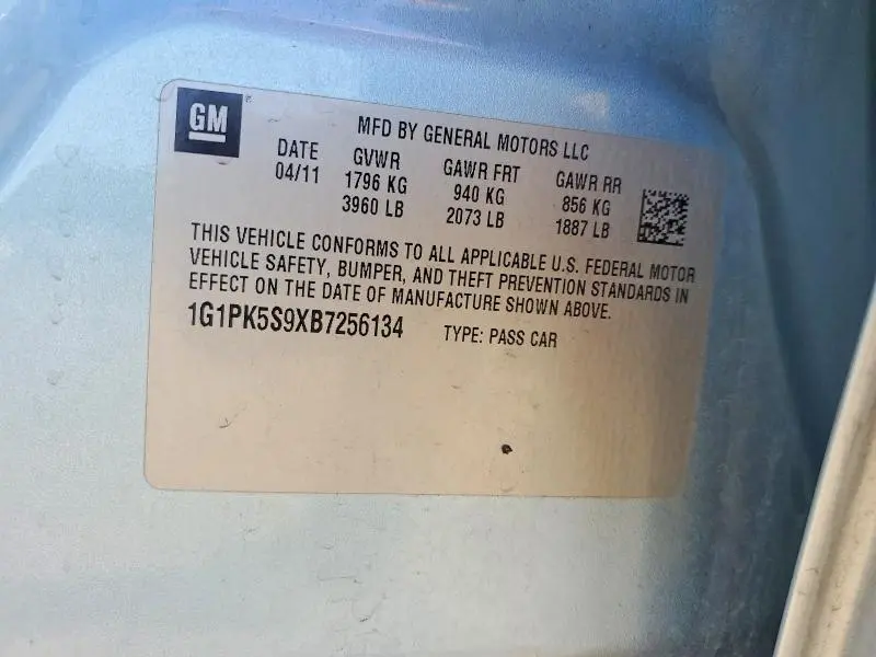 2011 CHEVROLET CRUZE ECO  