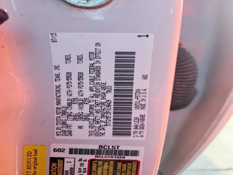 2015 TOYOTA TUNDRA PLATINUM  
