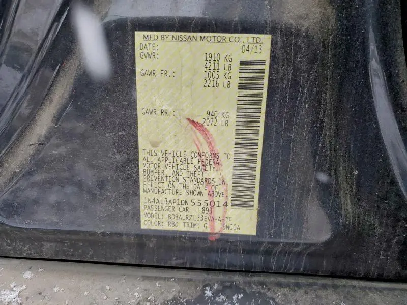 2013 NISSAN ALTIMA 2.5  