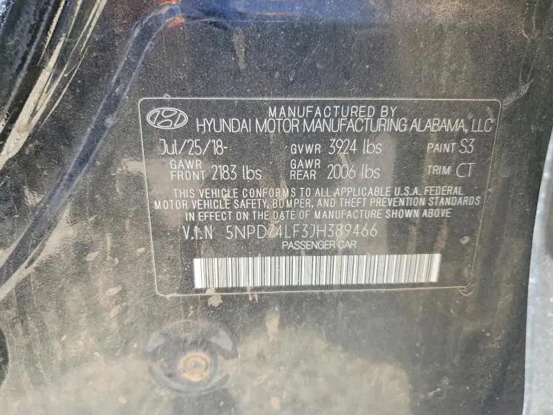 2018 HYUNDAI ELANTRA SE  