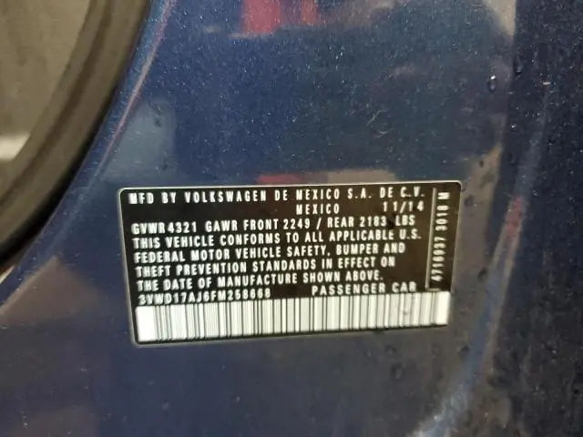 2015 VOLKSWAGEN JETTA SE  
