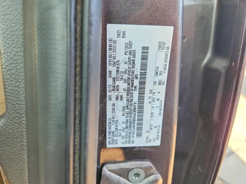2013 FORD ESCAPE SEL  