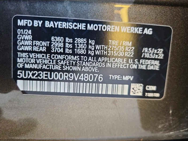 2024 BMW X5 XDRIVE40I  