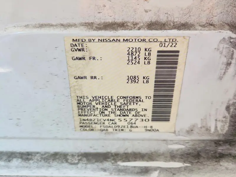 2022 NISSAN LEAF SV PLUS  