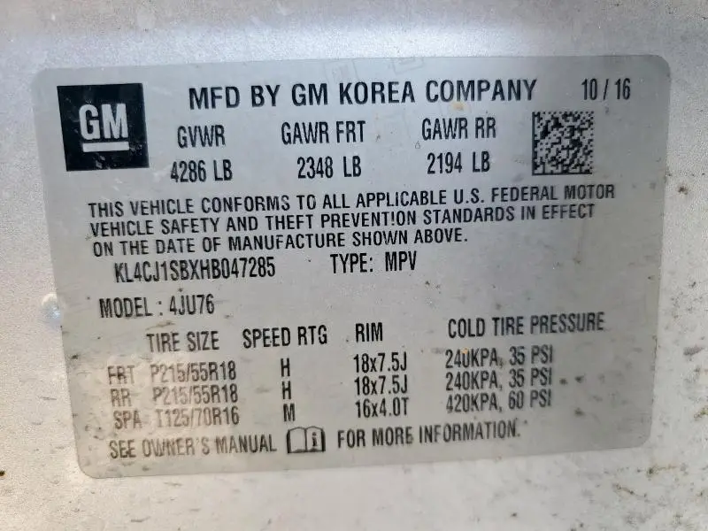 2017 BUICK ENCORE SPORT TOURING  