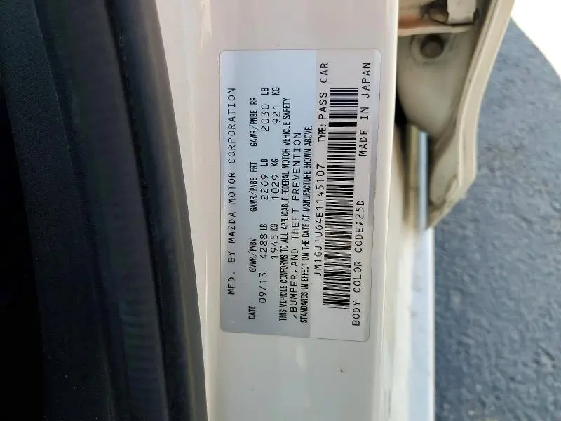 2014 MAZDA 6 SPORT  