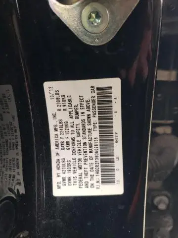 2013 HONDA ACCORD LX  