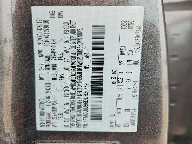 2013 FORD ESCAPE TITANIUM  