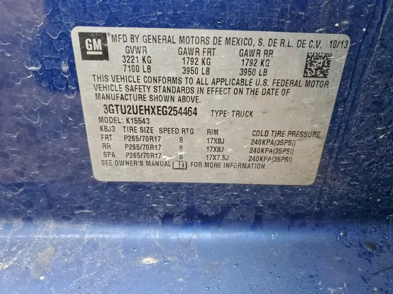 2014 GMC SIERRA K1500 SLE  