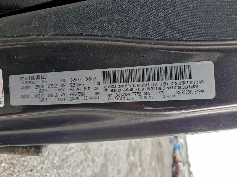 2017 JEEP WRANGLER UNLIMITED SPORT  