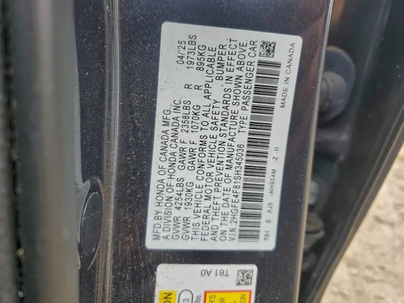 2025 HONDA CIVIC SPORT  