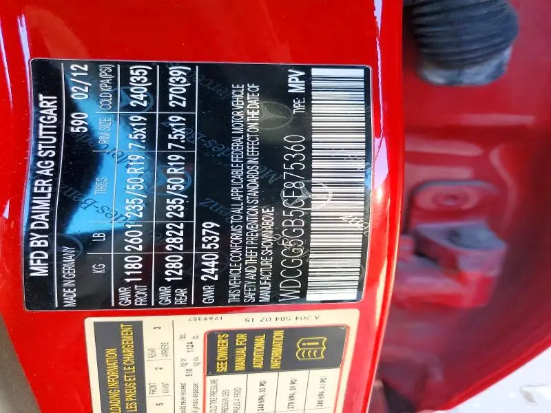 2012 MERCEDES-BENZ GLK 350  