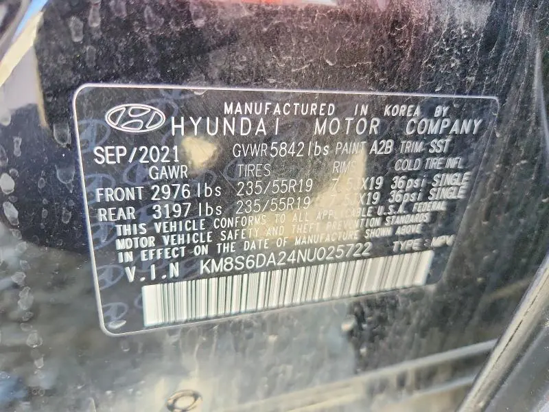 2022 HYUNDAI SANTA FE SEL  