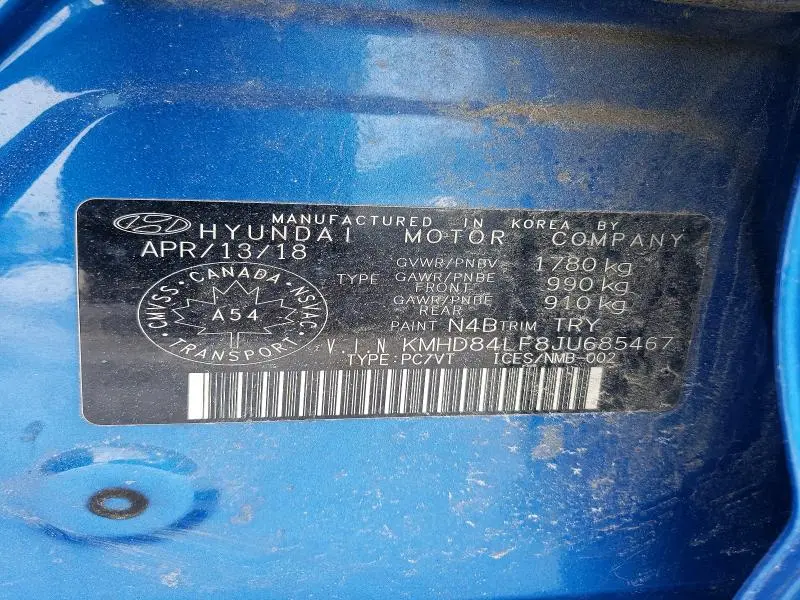2018 HYUNDAI ELANTRA SEL  