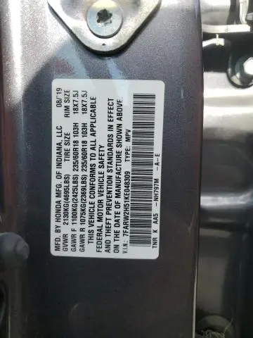 2019 HONDA CR-V EX  