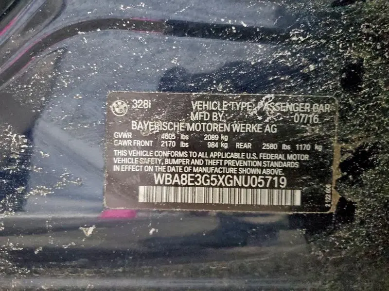 2016 BMW 328 XI SULEV  