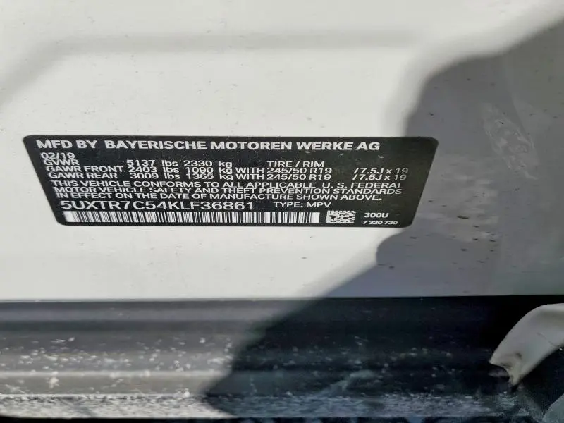 2019 BMW X3 SDRIVE30I  