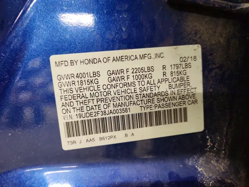 2018 ACURA ILX BASE WATCH PLUS  