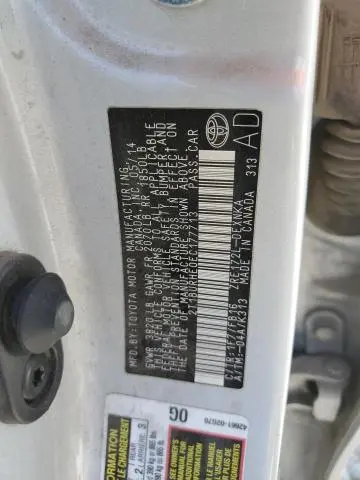 2014 TOYOTA COROLLA L  