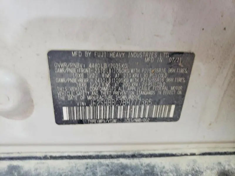 2011 SUBARU FORESTER 2.5X  