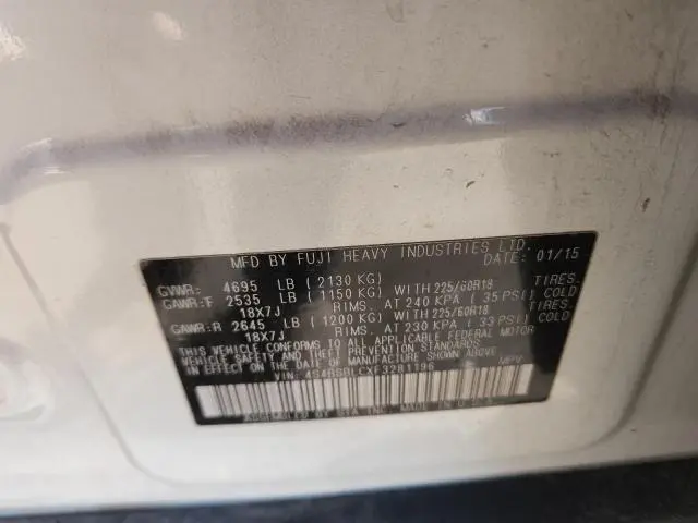 2015 SUBARU OUTBACK 2.5I LIMITED  