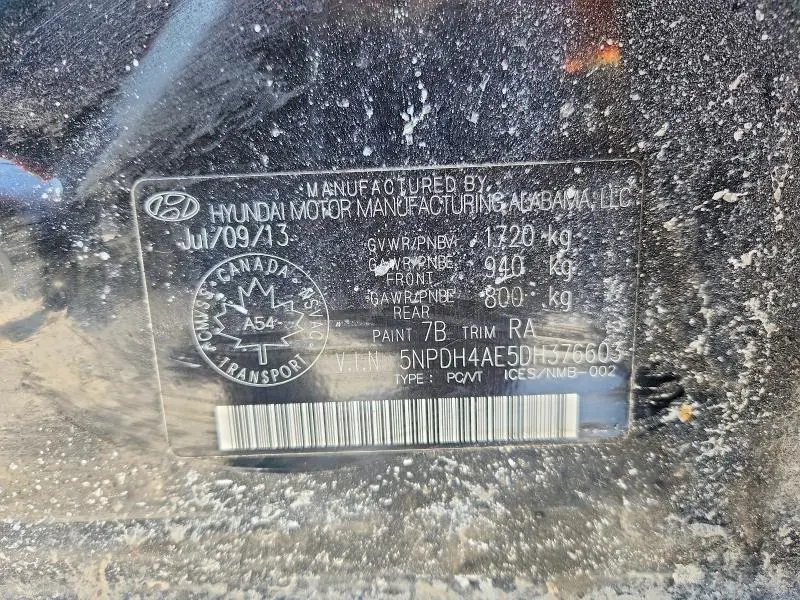 2013 HYUNDAI ELANTRA GLS  